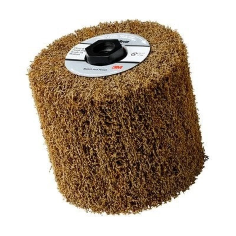 Brosse abrasive - Brosse lamelles haute rsistance 3M Scotch-Brite Match & Finish, HS-MF, CRS, 4-1/2" x 4" x 11-5/8